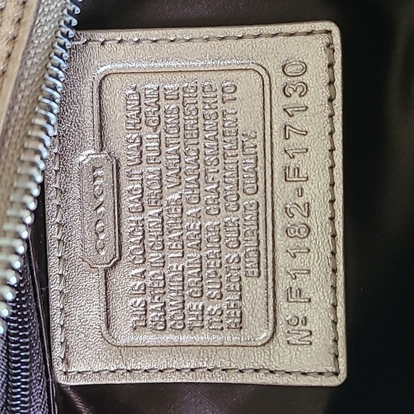 Coach Metallic Gold Satchel - Picture 7 of 8